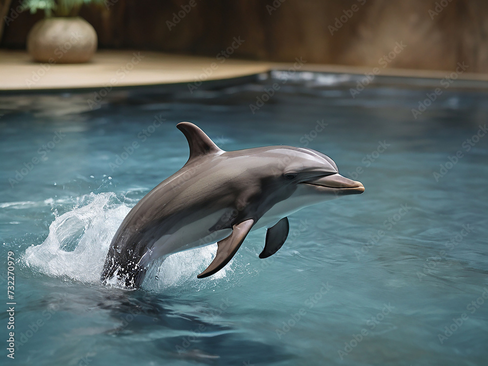 Dolphin in a Natural Aquatic Environment