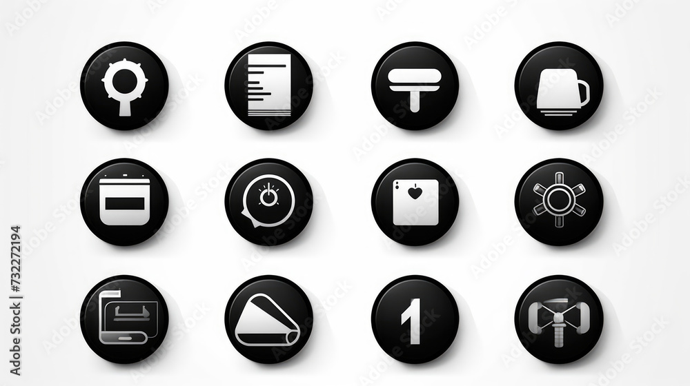 Business presentation icon set Business presentation icon set
