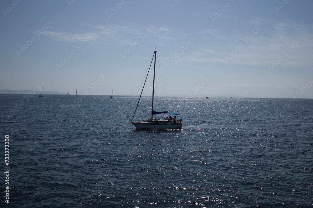 Fototapeta premium 青い海と青い空の夏のバカンス
