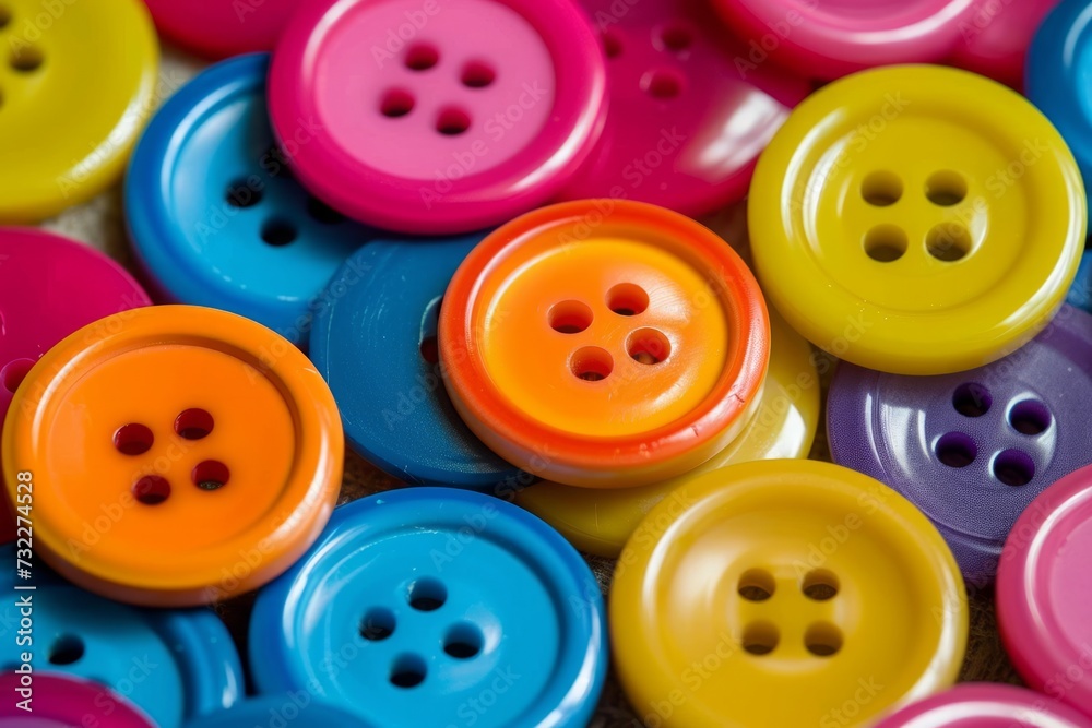 Colorful sewing buttons Colorful sewing buttons