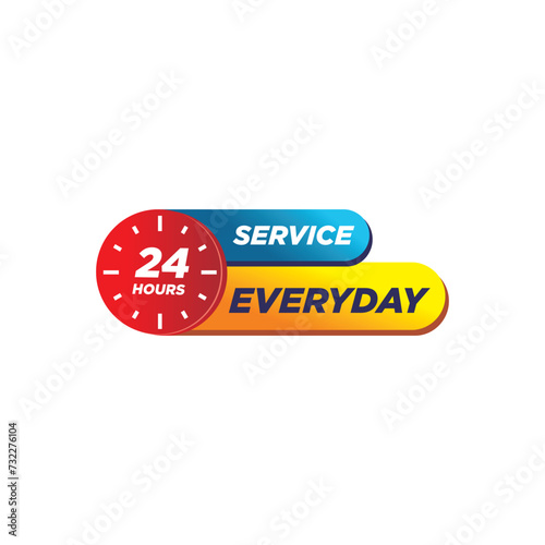 vector gradient our services label concept