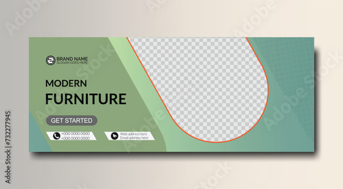 Furniture Facebook cover and web banner ,Furniture timeline cover,Social media banner template design