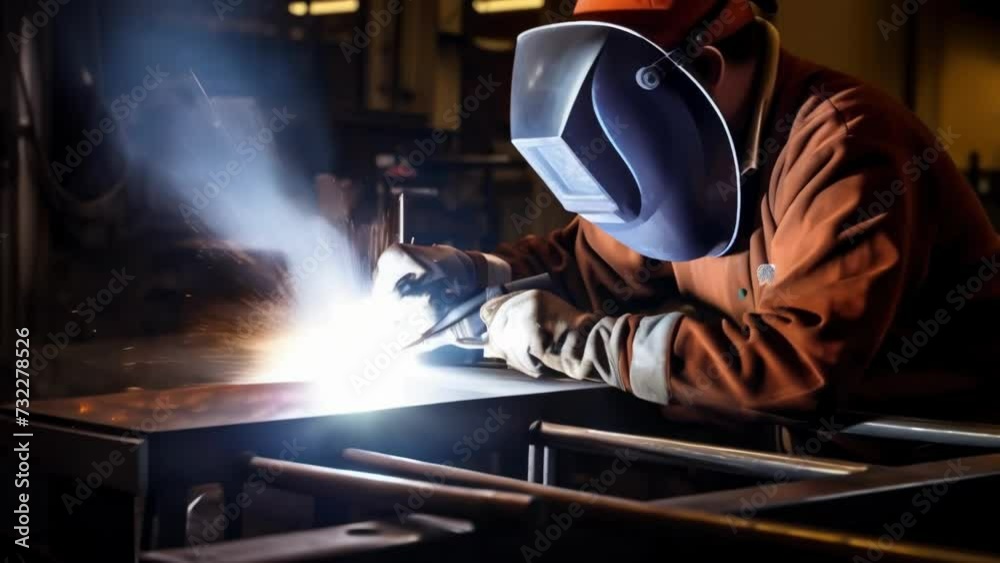 A gentle hum radiates from the welding torch as the flame changes temperature a light grey smoke trailing its every move. The Welder holds an air of stern concentration murmuring only once the