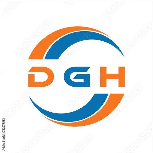 DGH letter design. DGH letter technology logo design on white background. DGH Monogram logo design for entrepreneur and business photo