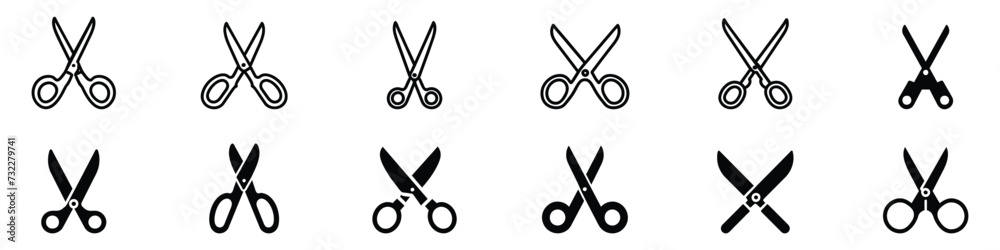 scissors icon, Scissors and trim line icons set. Outline scissors icon, barber shop sign symbol, Scissors icon scissors icon, Scissors and trim line icons set. Outline scissors icon, barber shop sign symbol, Scissors icon