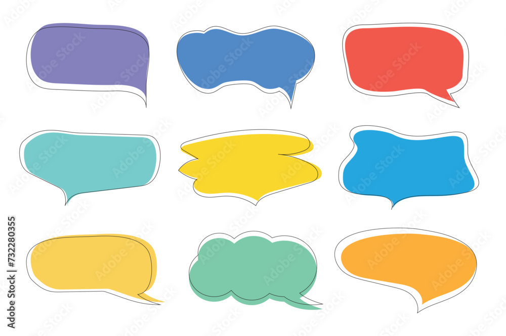Set of callout, speech bubbles, chats, elements icons, vector illustration. Set of callout, speech bubbles, chats, elements icons, vector illustration.
