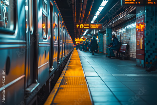 Train Arriving at New York Subway Station © A2Z AI 