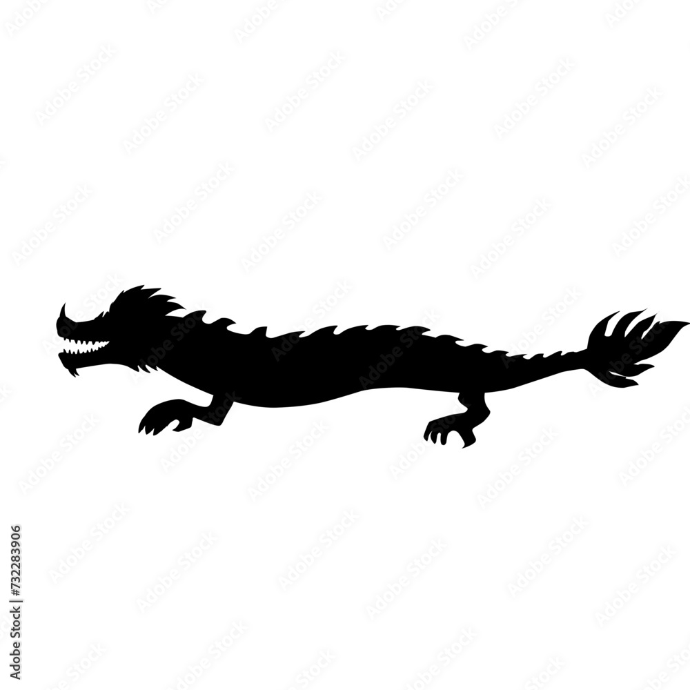Fototapeta premium Dragon Silhouette 