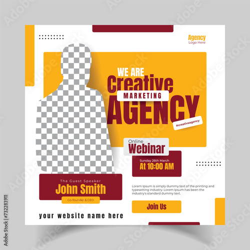 Creative agency social media post template
