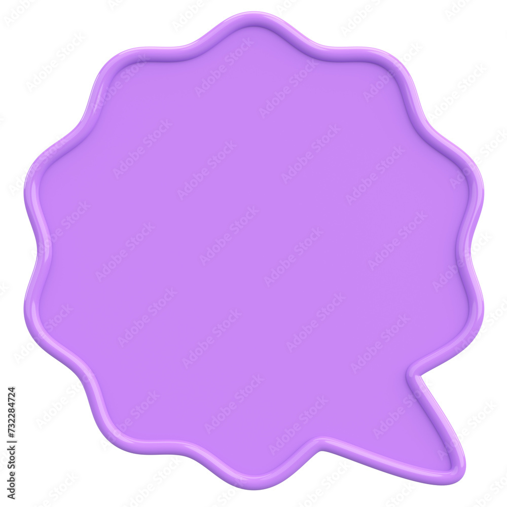 Speech Bubble. Text Box. 3D Illustration. Speech Bubble. Text Box. 3D Illustration.
