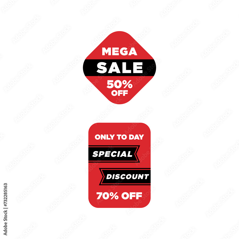 Vector sale stickers collection Vector sale stickers collection