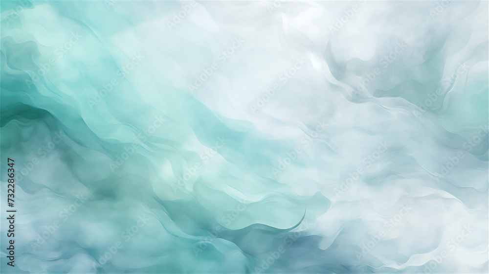 Icy Aquamarine Mist over a Silent Expanse
