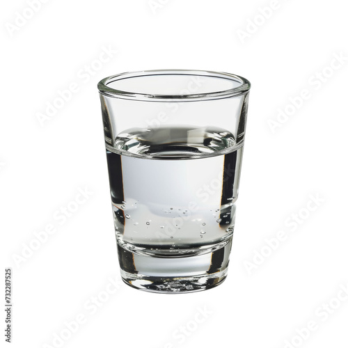 Glass of Water Isolated on Transparent or White Background, PNG
