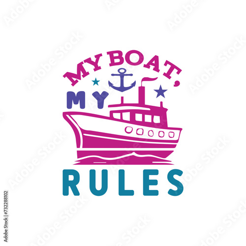 Murais de parede my boat  my rules