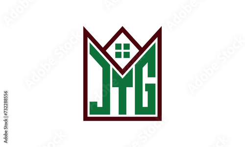 JTG initial letter real estate builders logo design vector. construction ,housing, home marker, property, building, apartment, flat, compartment, business, corporate, house rent, rental, commercial photo