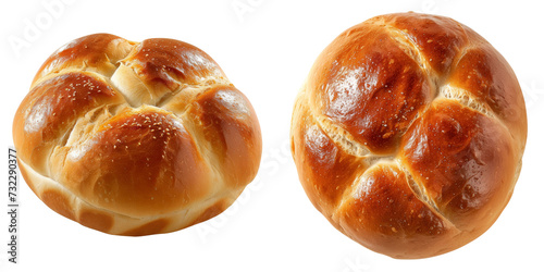 Plain Kaiser Roll Set - Classic and Delicious Isolated on Transparent or White Background, PNG