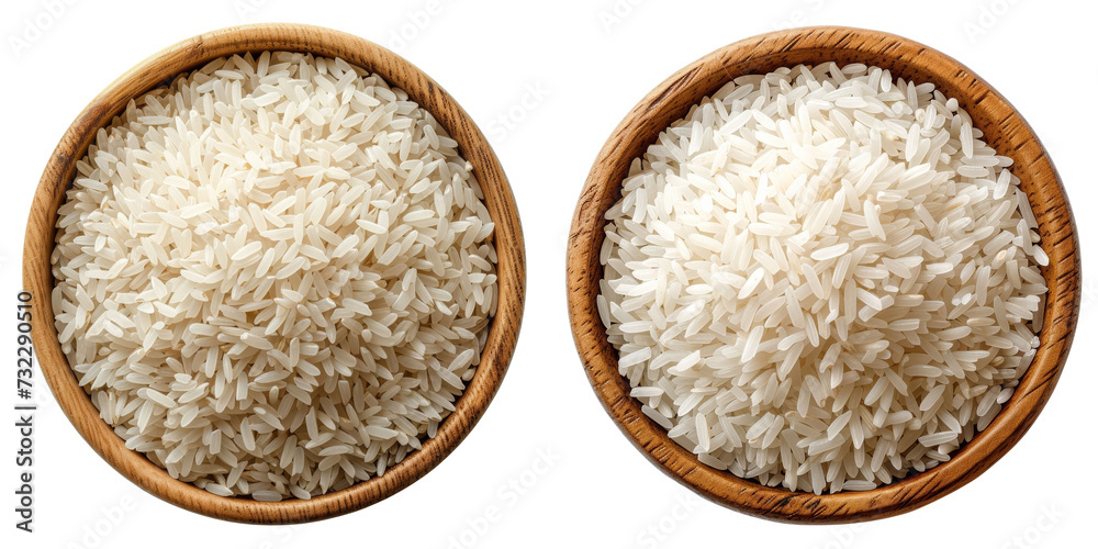 White Rice Set Isolated on Transparent or White Background, PNG White Rice Set Isolated on Transparent or White Background, PNG