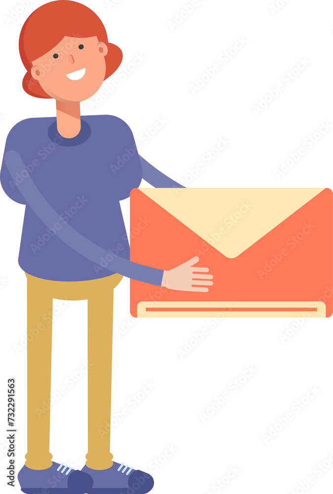 Woman Character Holding Mail
Woman Character Holding Mail