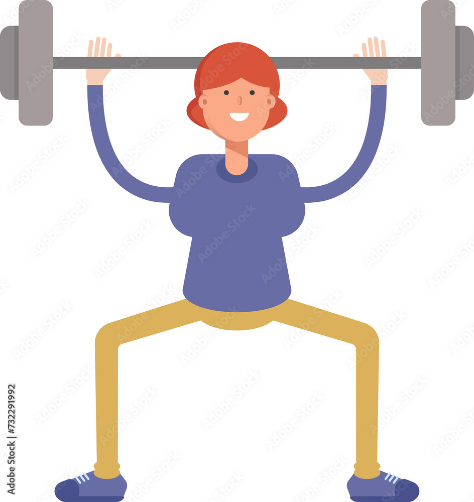 Woman Character Lifting Barbell
Woman Character Lifting Barbell