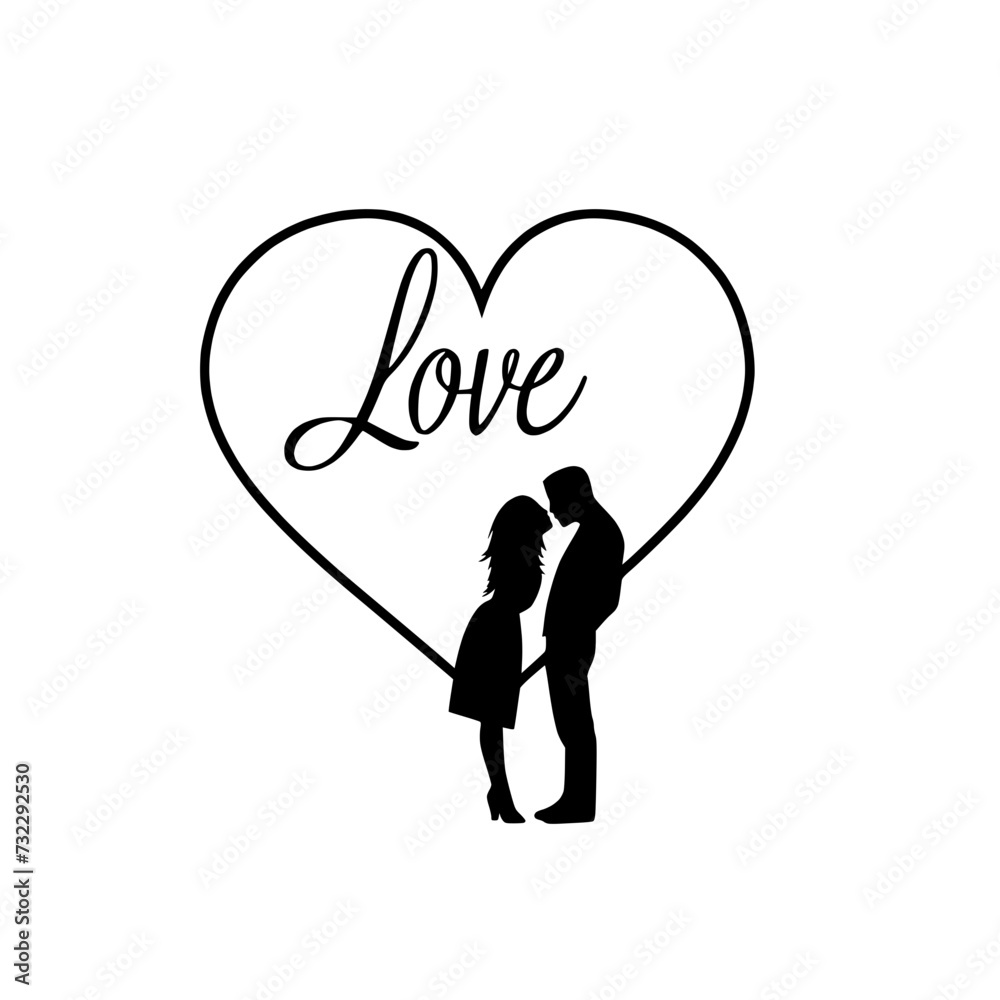 People and Love Romantic Couple Black and White Silhouette Vector SVG Laser Cut Icon T- Shirt Design Print Generative Ai People and Love Romantic Couple Black and White Silhouette Vector SVG Laser Cut Icon T- Shirt Design Print Generative Ai