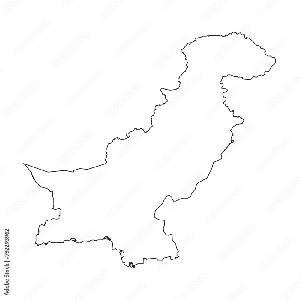 Pakistan map icon vector