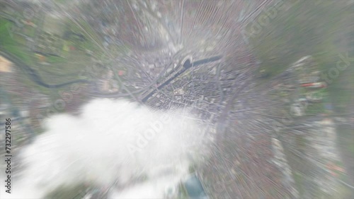 Earth Zoom on Duisburg City - Germany photo