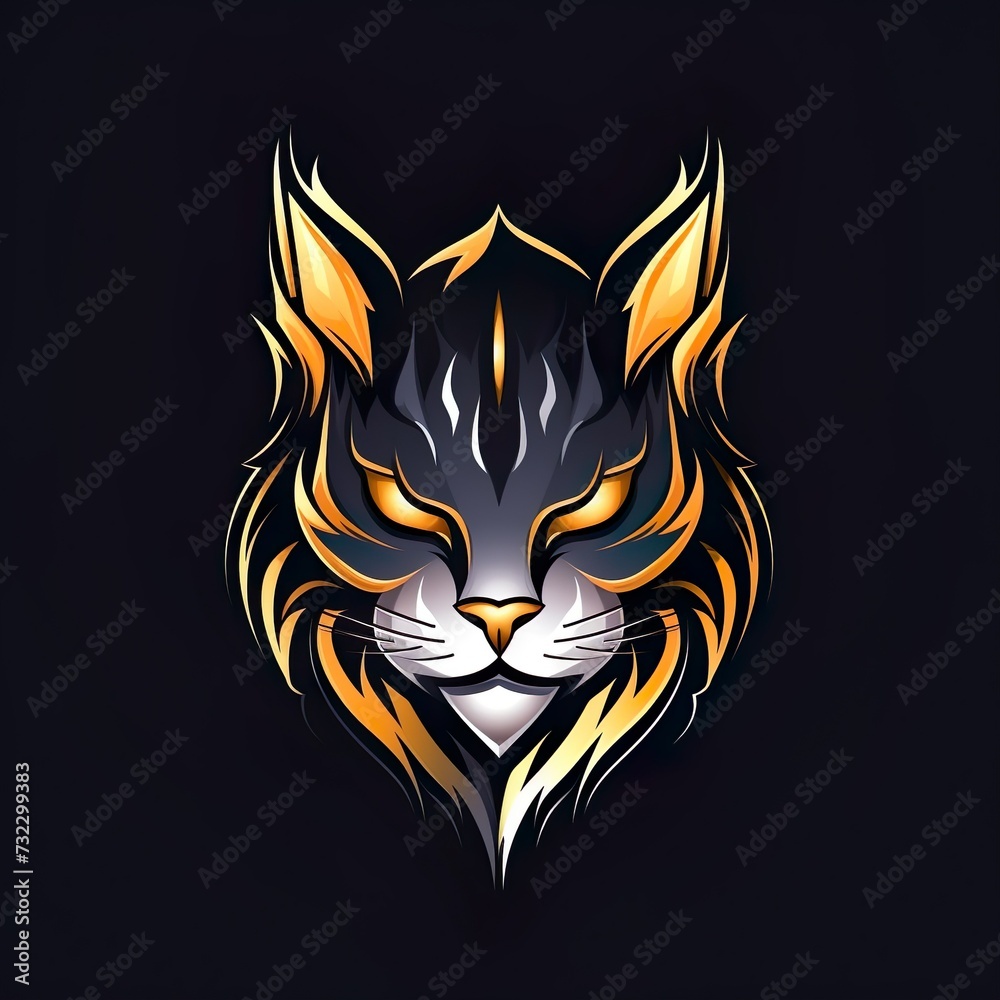 vector design cat Mascot gaming and esport logo