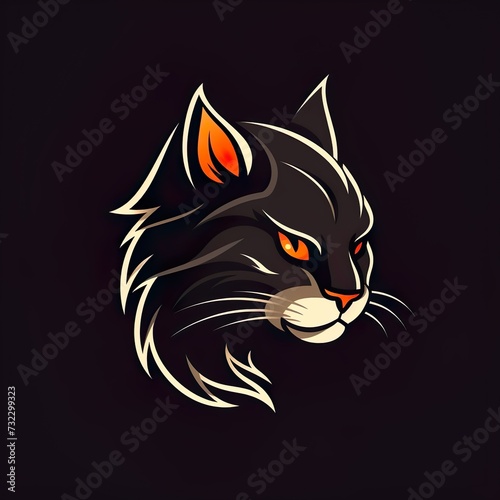 vector design cat Mascot gaming and esport logo