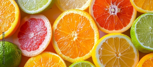 The picture showcases various citrus fruits, including Clementine, Valencia orange, Rangpur, and Tangerine. These natural foods are commonly used as ingredients and are part of the orange family.