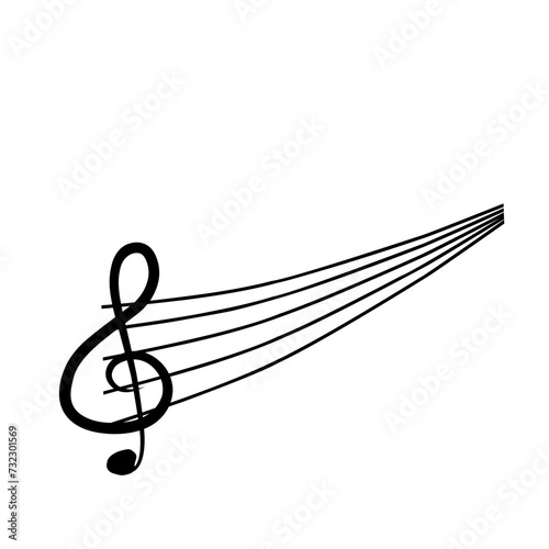Wavy Lines for Stave Music Staff 