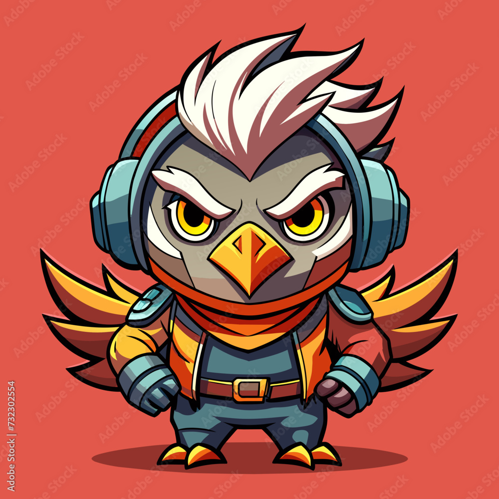 hawk-angry---cute---headset---cyber-punk---big-eye
