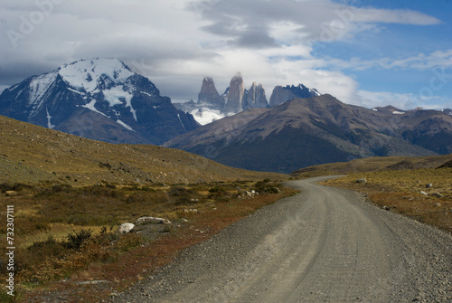 road to the mountains Torres del Paine
