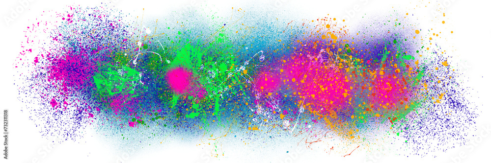 Naklejka premium abstract colorful ink explosion spray element