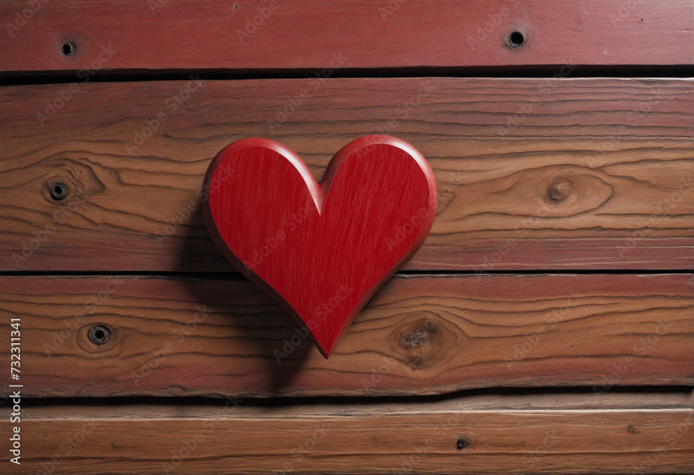Hand-Carved Red Wooden Heart: A Symbol of Enduring Love and Craft - Hand-Carved Red Wooden Heart: A Symbol of Enduring Love and Craft -