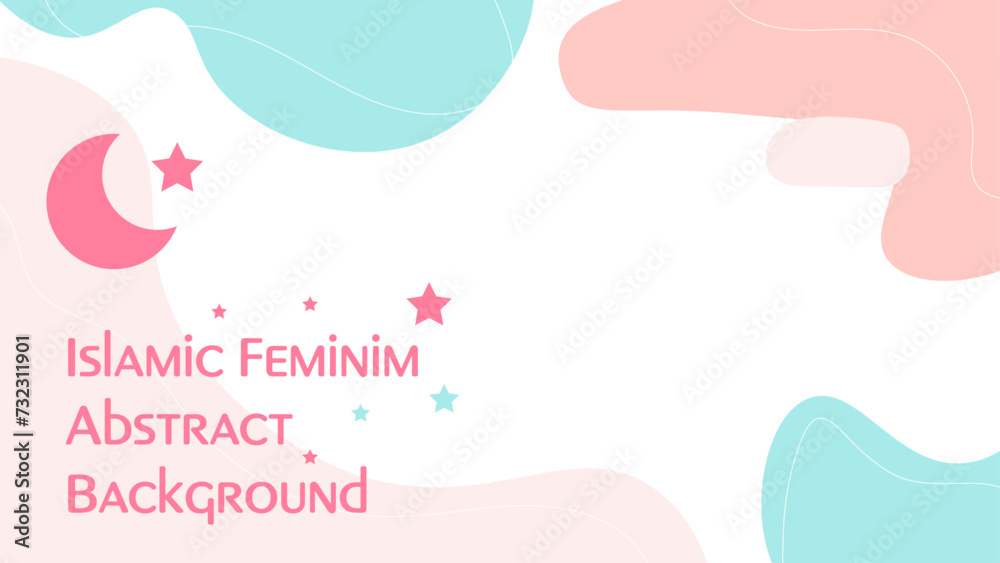 Islamic modern abstract background with a feminine style. Vector file