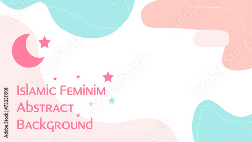 Islamic modern abstract background with a feminine style. Vector file