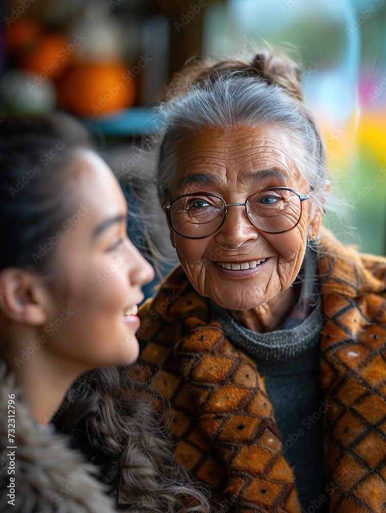 An intimate moment of a community care worker visiting an elderly neighbor, highlighting personal connection and support. An intimate moment of a community care worker visiting an elderly neighbor, highlighting personal connection and support.
