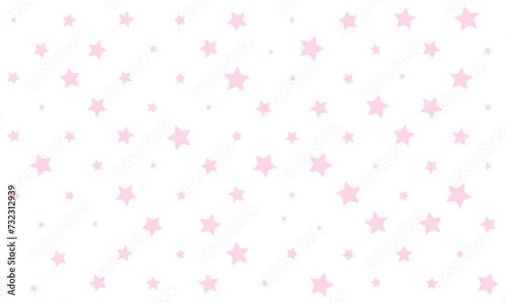 vector pink stars pattern wrapping paper white background