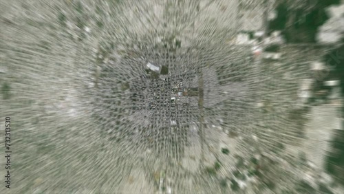 Zoom from space on Merida City - Mexico - Zoom in