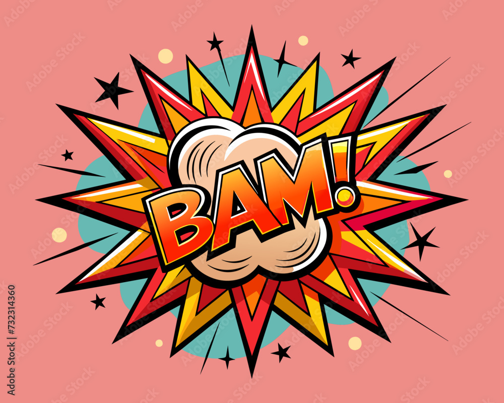 Obraz premium Comic Explosion. Cartoon explosion. 