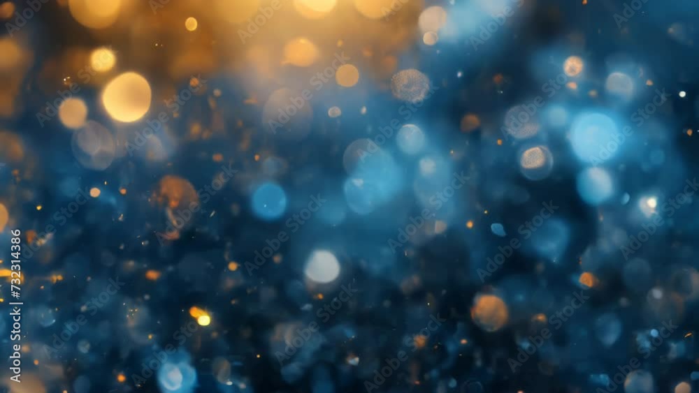 A captivating background with bokeh effect of blue and golden light particles dancing in cosmic space
A captivating background with bokeh effect of blue and golden light particles dancing in cosmic space