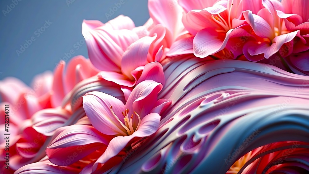 pink flower petals abstract wallpaper 