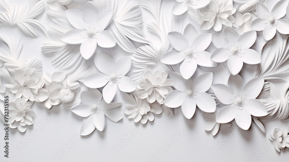 Beautiful delicate flowers on a white background. Abstract layout of a colored frame with space for text. A romantic feminine composition.The concept of International Women's Day, Mother's Day. Beautiful delicate flowers on a white background. Abstract layout of a colored frame with space for text. A romantic feminine composition.The concept of International Women's Day, Mother's Day.
