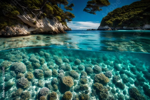 Stunning beach of transparent water