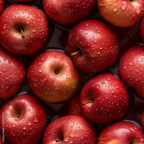 Apples Background Apple Seamless Fruit Pattern photo