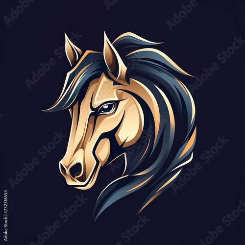 vector design horse Mascot gaming and esport logo