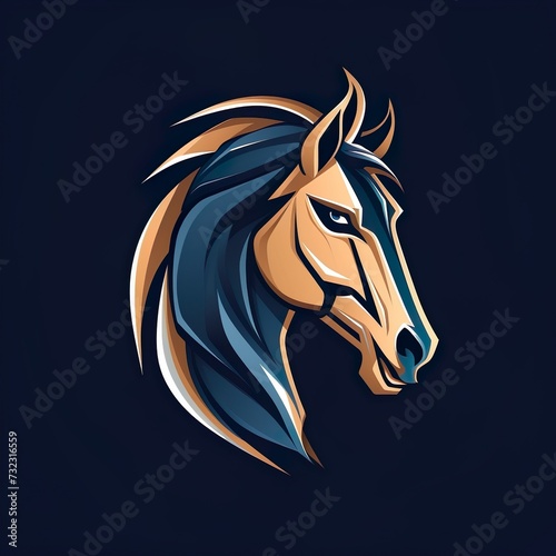 vector design horse Mascot gaming and esport logo