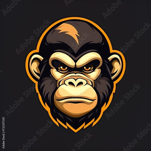 vector design monkey Mascot gaming and esport logo © Azra