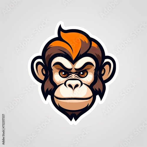 vector design monkey Mascot gaming and esport logo