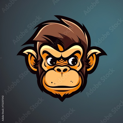 vector design monkey Mascot gaming and esport logo